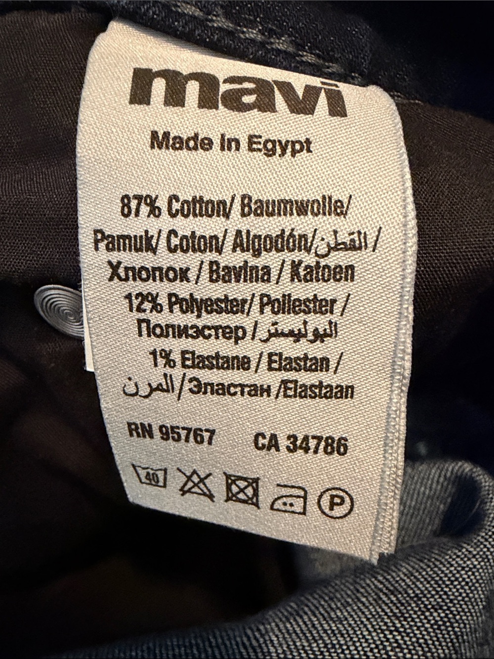 MAVI Men's Dark Blue Marcus Slim Straight Jeans size 38/30 - Picture 7 of 7